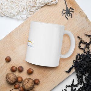 White glossy mug