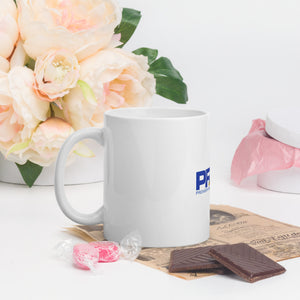 White glossy mug