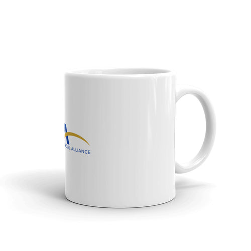 White glossy mug