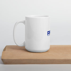 White glossy mug